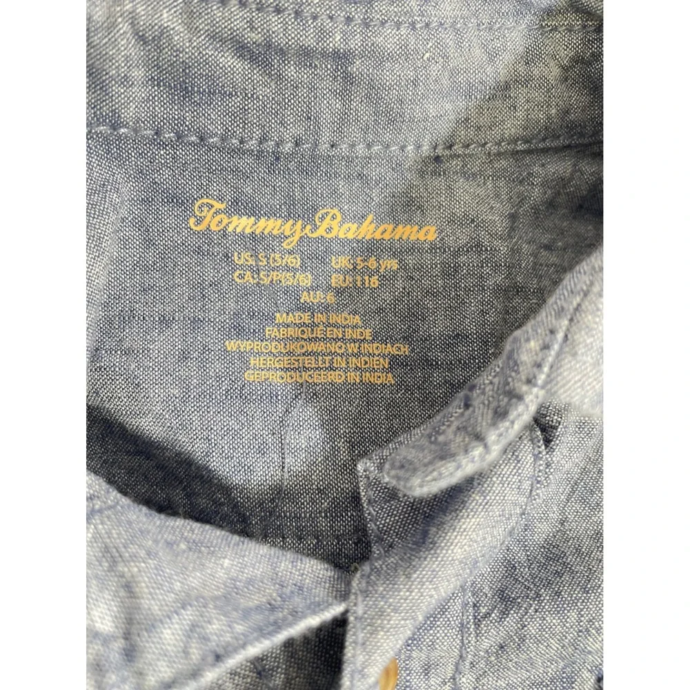Tommy Bahama Jacket and Shirt Bundle Boys 4-6‎ Blue Grey Hooded Button Up